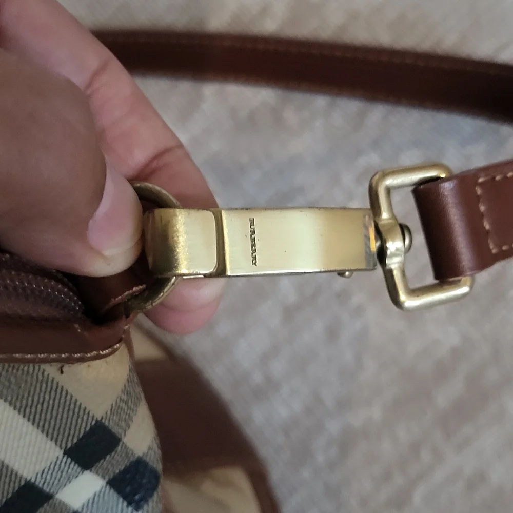 BurberryBurberry Nova Check Hand Bag, Crossbody Pvc Leather, Authentic. w/COA - Picture 10 of 16